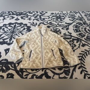Patagonia Cream Patterned Fleece Jacket